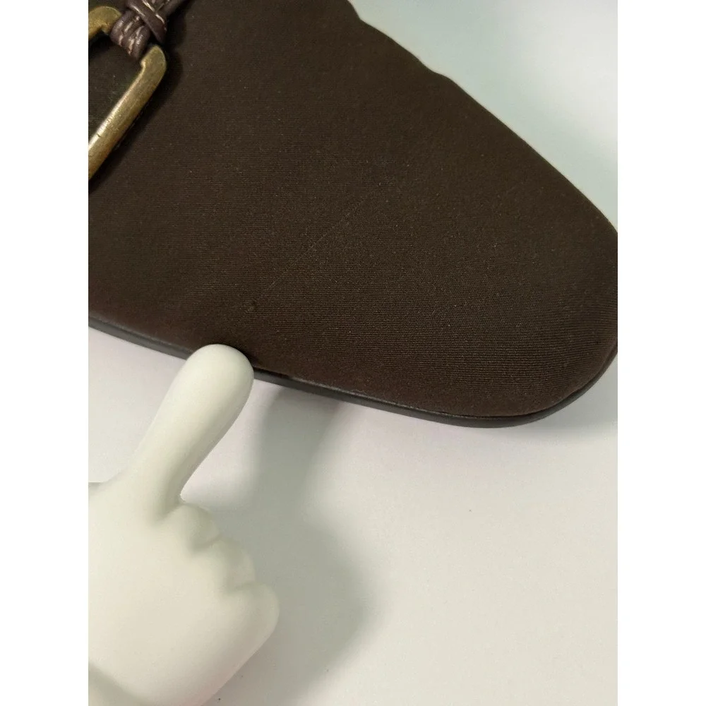Munro Cindi Brown Fabric Block Heel Pump Women's 7M Work Dress Comfort‎ Academia